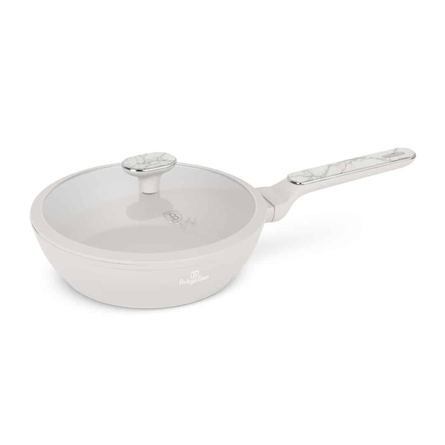 Berlinger Haus BH8390 – Deep Frypan with Lid 24 cm | Sahara Marble Collection
