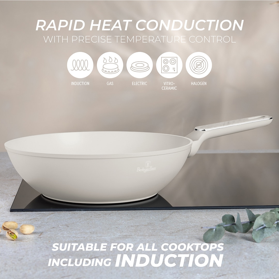 Wok pan 28 cm Berlinger Haus BH8391 | Sahara Marble Collection