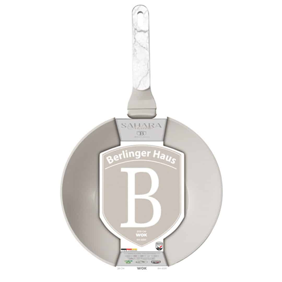 Wok pan 28 cm Berlinger Haus BH8391 | Sahara Marble Collection