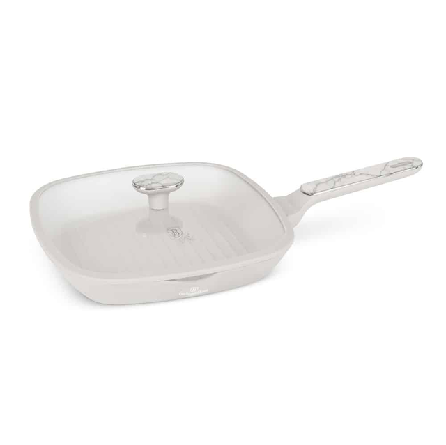 Berlinger Haus BH8393 – Grill Pan with Lid 28 cm | Sahara Marble Collection