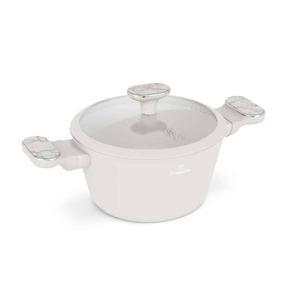 Berlinger Haus BH8395 – Casserole with Lid 20 cm | Sahara Marble Collection