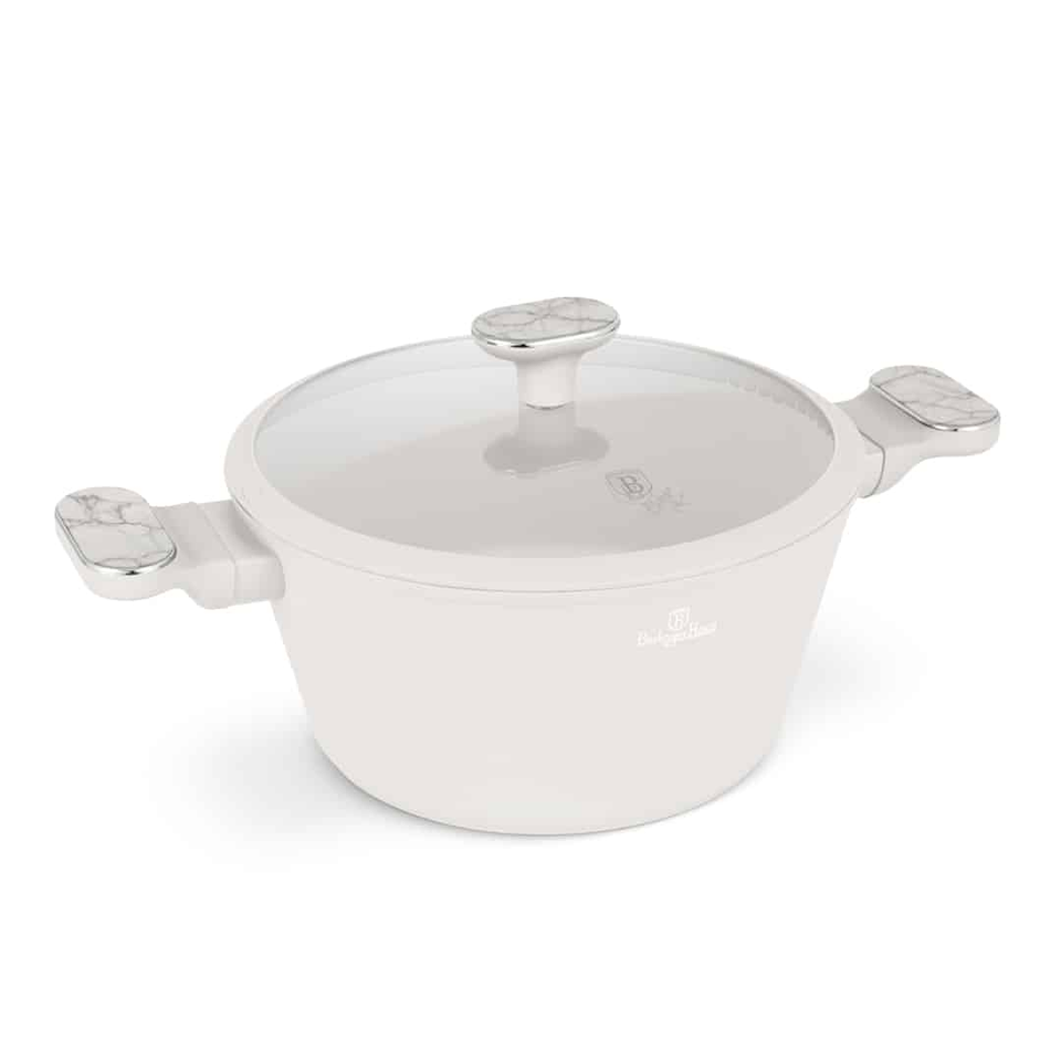 Berlinger Haus BH8396 – Casserole with Lid 24 cm | Sahara Marble Collection