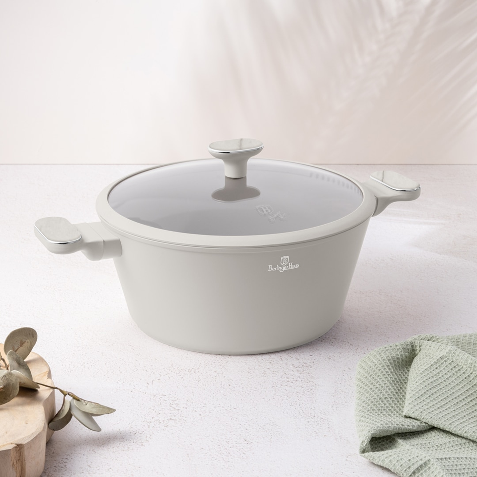 Berlinger Haus BH8397 – Casserole with Lid 28 cm | Sahara Marble Collection