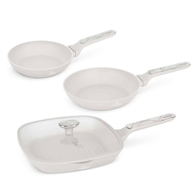 Berlinger Haus BH8399 – 3 Piece Frypan Set | Sahara Marble Collection
