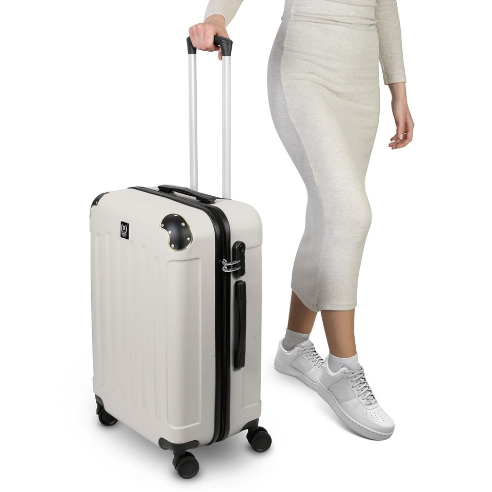 3 Piece Suitcase Set Swiss Hufeisen SF5003 | Cream & Gold