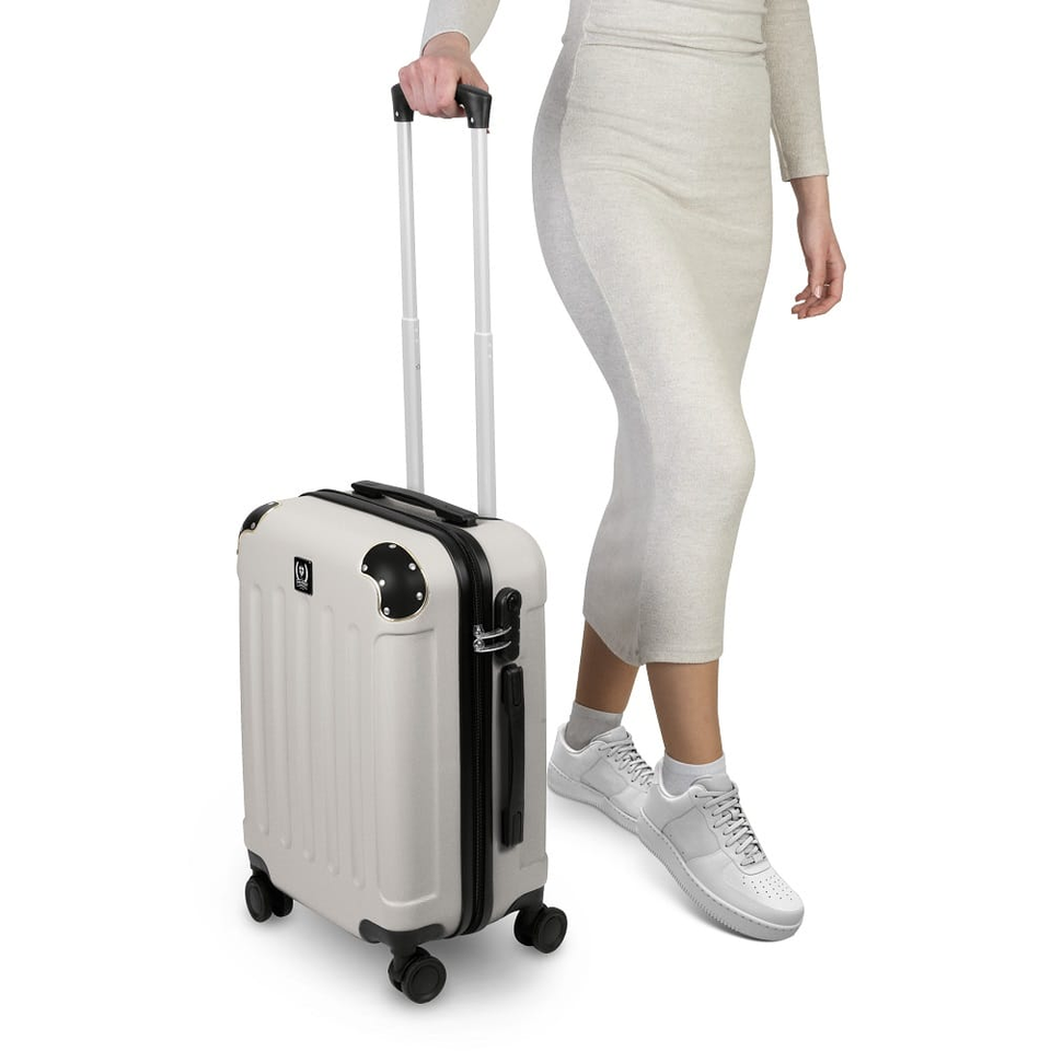 3 Piece Suitcase Set Swiss Hufeisen SF5003 | Cream & Gold