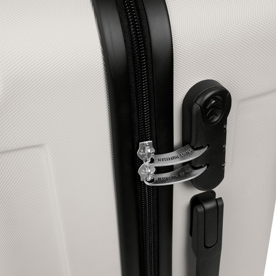 3 Piece Suitcase Set Swiss Hufeisen SF5003 | Cream & Gold