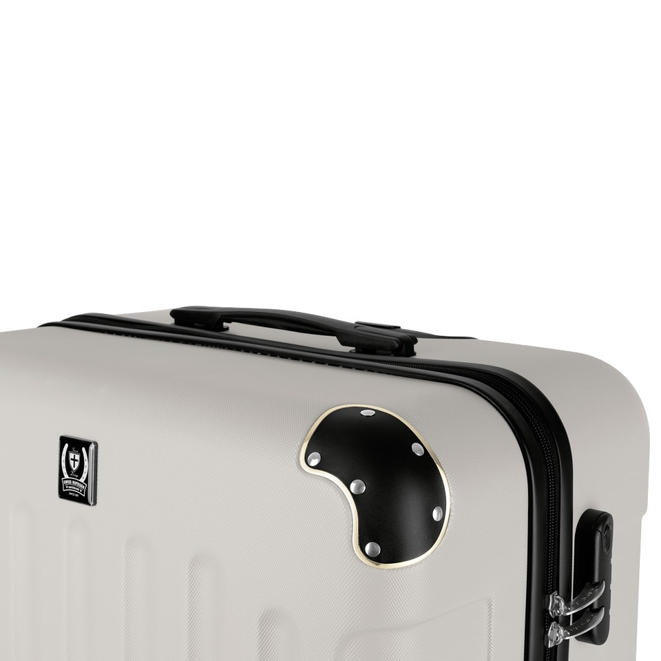 3 Piece Suitcase Set Swiss Hufeisen SF5003 | Cream & Gold