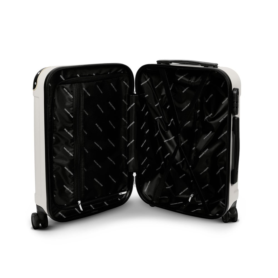 3 Piece Suitcase Set Swiss Hufeisen SF5003 | Cream & Gold