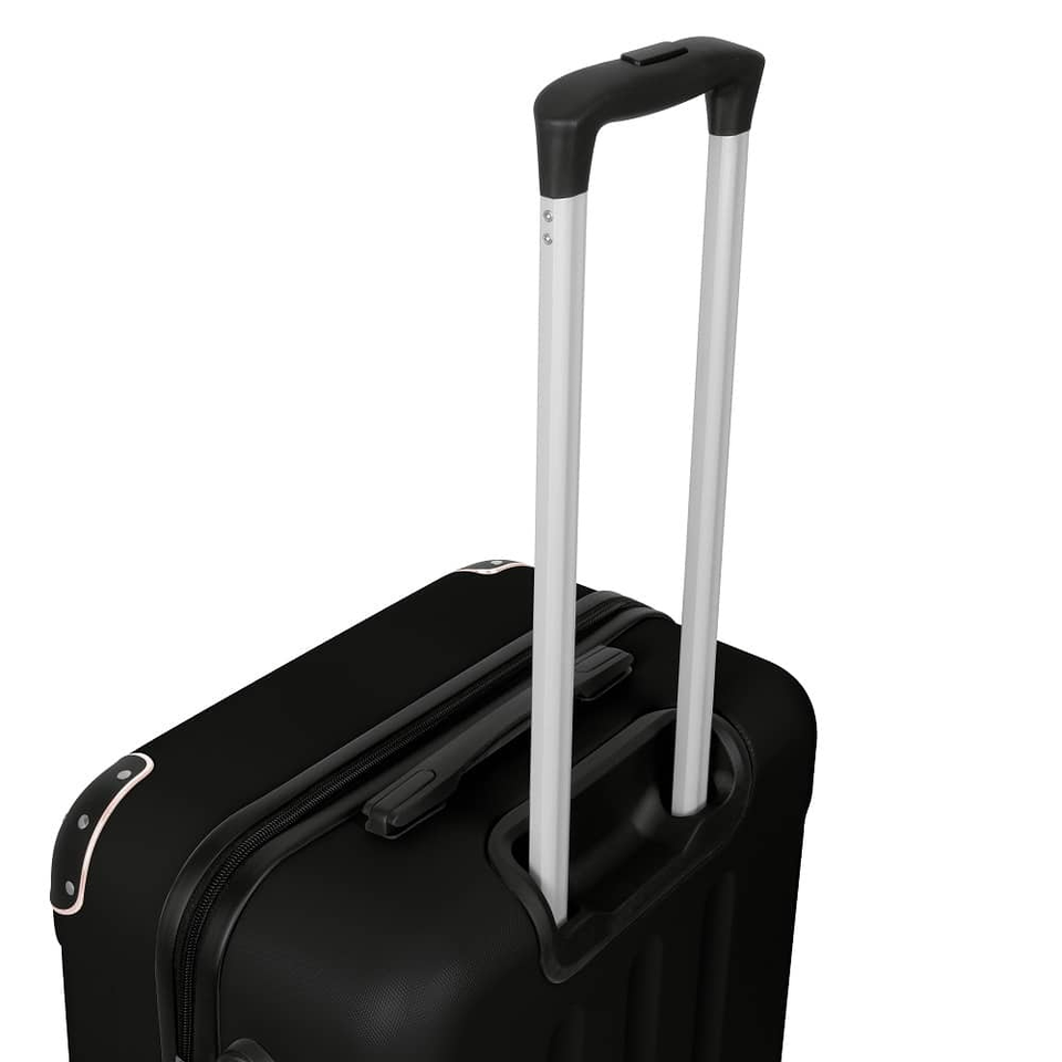 Swiss Hufeisen SF5001 – 3 Piece Suitcase Set | Black & Rose Gold