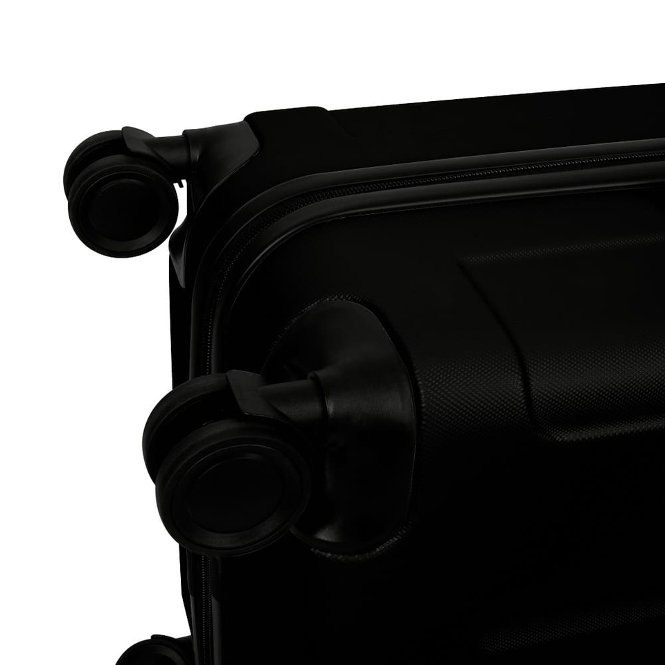 Swiss Hufeisen SF5001 – 3 Piece Suitcase Set | Black & Rose Gold