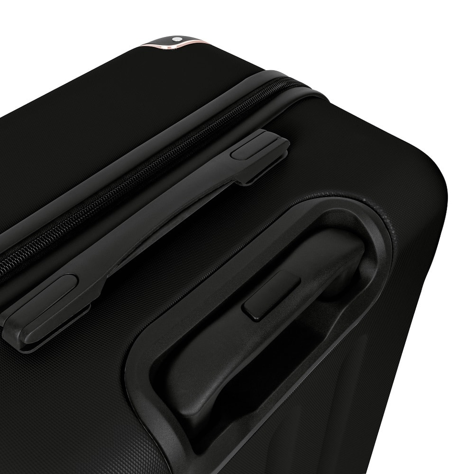 Swiss Hufeisen SF5001 – 3 Piece Suitcase Set | Black & Rose Gold