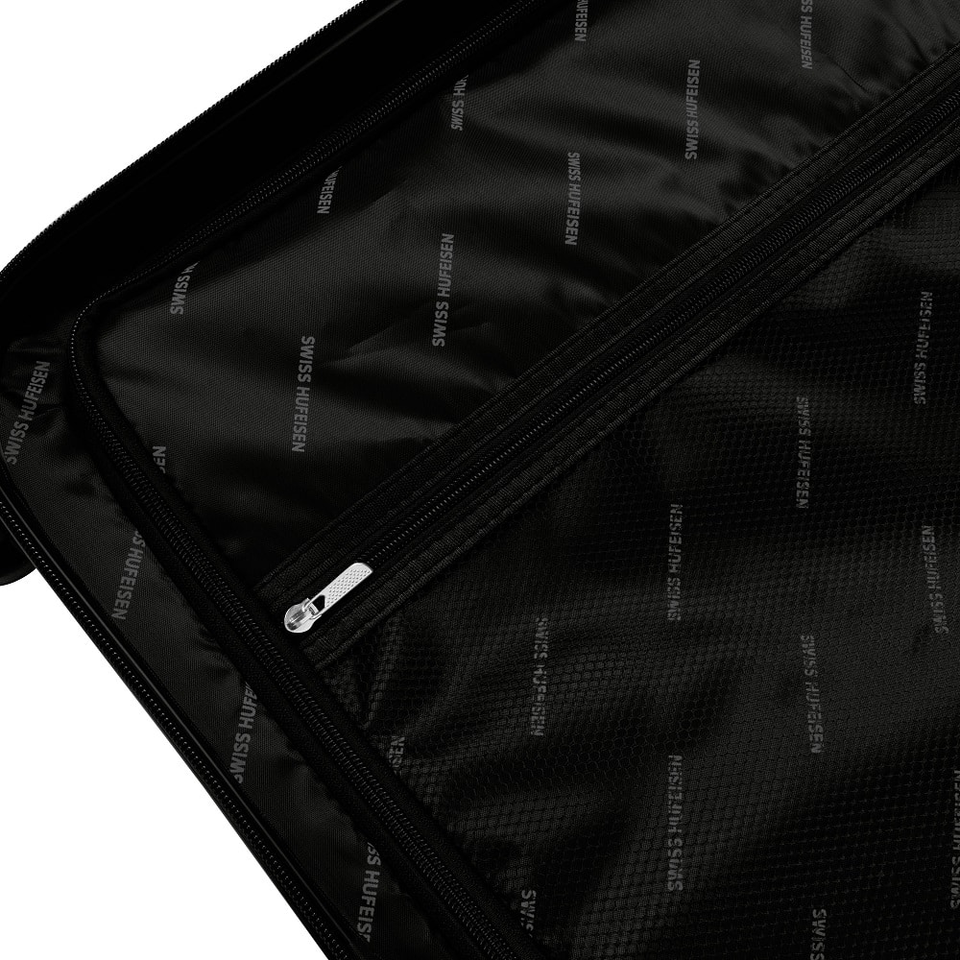 Swiss Hufeisen SF5001 – 3 Piece Suitcase Set | Black & Rose Gold