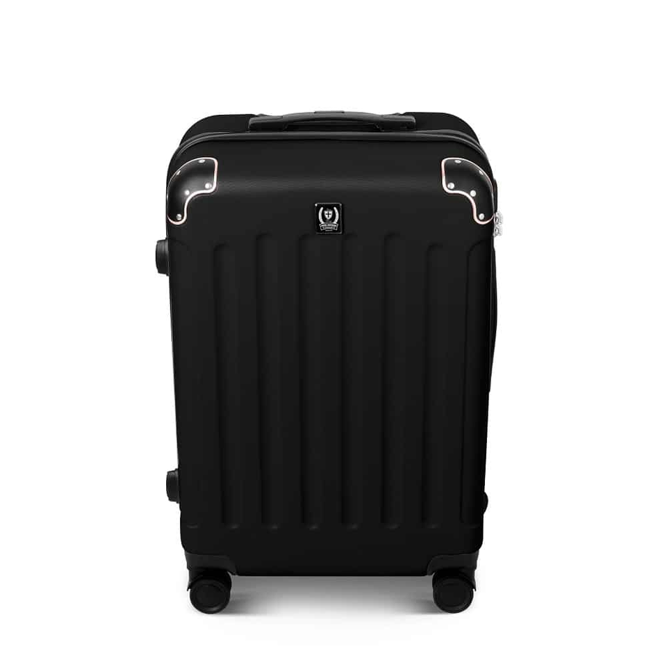 Swiss Hufeisen SF5001 – 3 Piece Suitcase Set | Black & Rose Gold