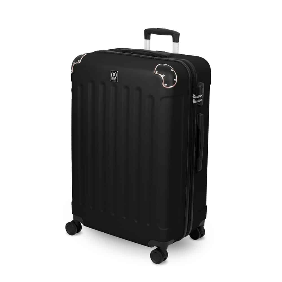 Swiss Hufeisen SF5001 – 3 Piece Suitcase Set | Black & Rose Gold