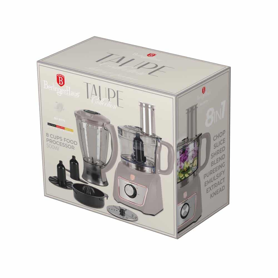 Berlinger Haus BH9779 – 8 in 1 Food Processor | Matt Taupe