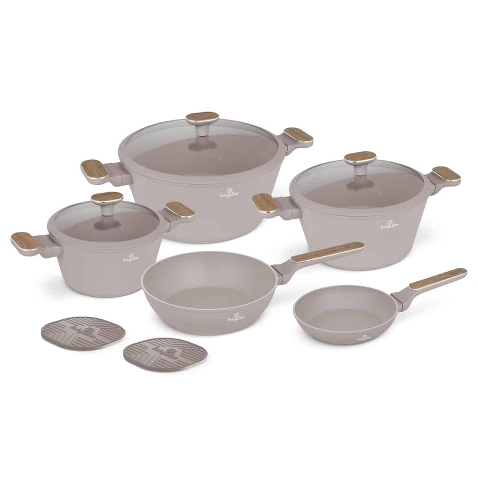 Berlinger Haus BH8343 – 10 pcs Cookware Set | Taupe Nordic Collection