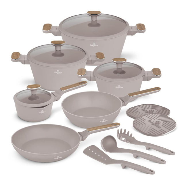 15 pcs Cookware Set Berlinger Haus BH8344 | Taupe Nordic