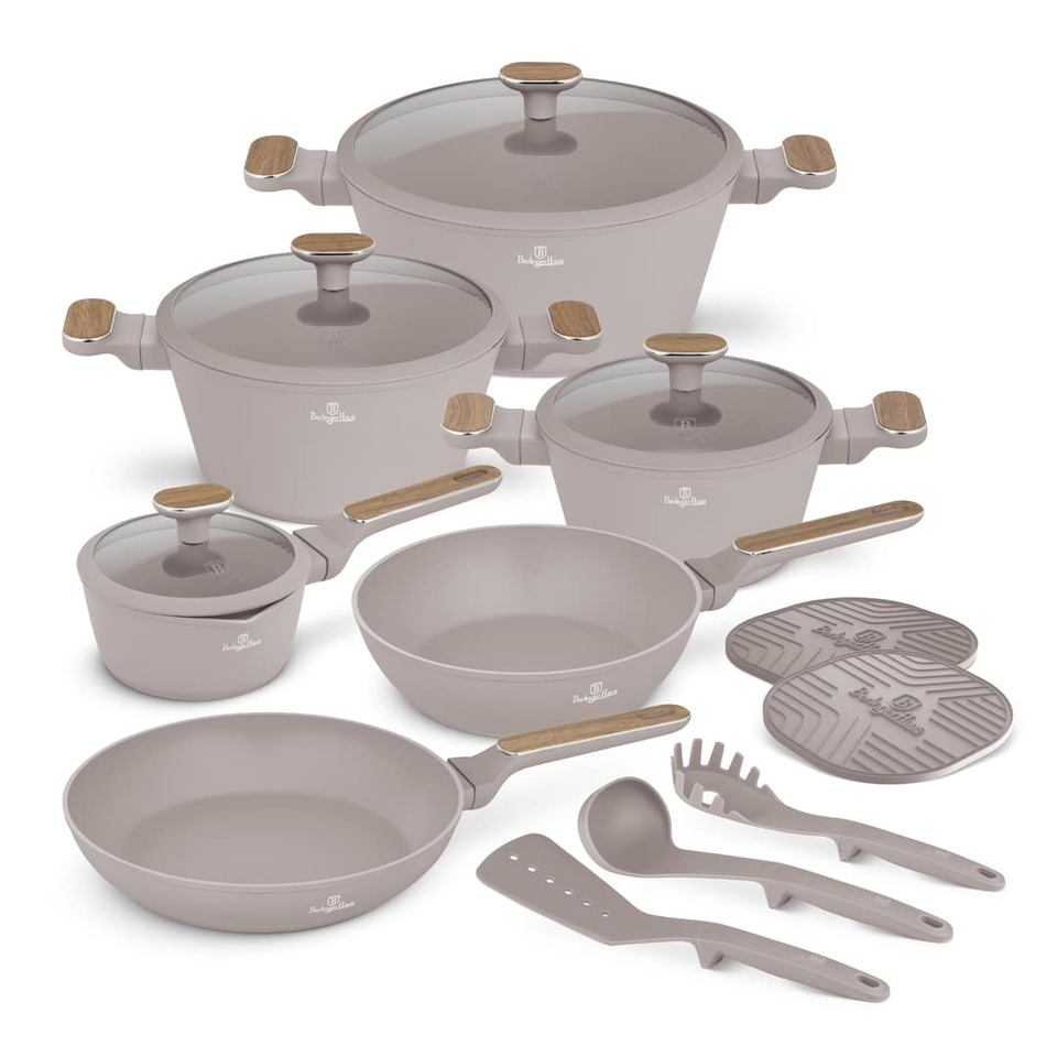 15 pcs Cookware Set Berlinger Haus BH8344 | Taupe Nordic