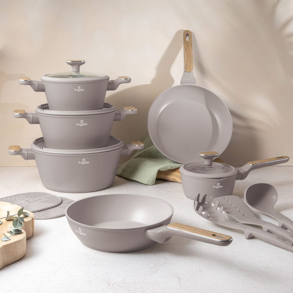 15 pcs Cookware Set Berlinger Haus BH8344 | Taupe Nordic