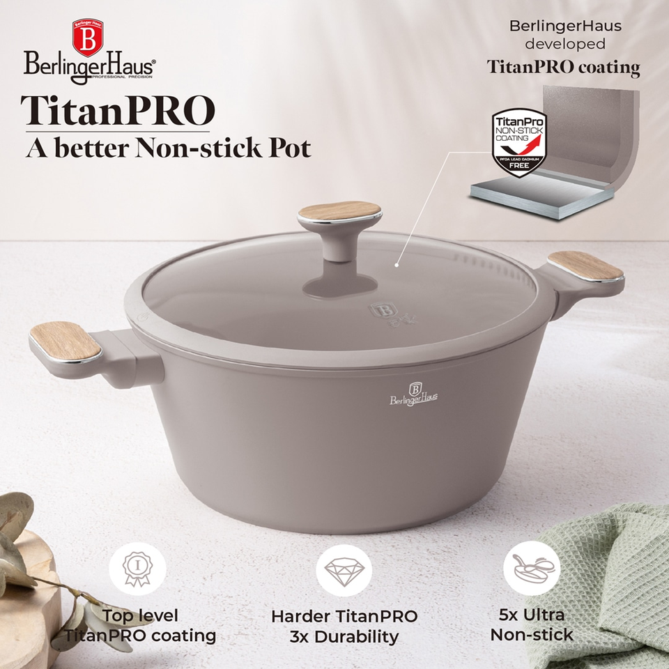 15 pcs Cookware Set Berlinger Haus BH8344 | Taupe Nordic