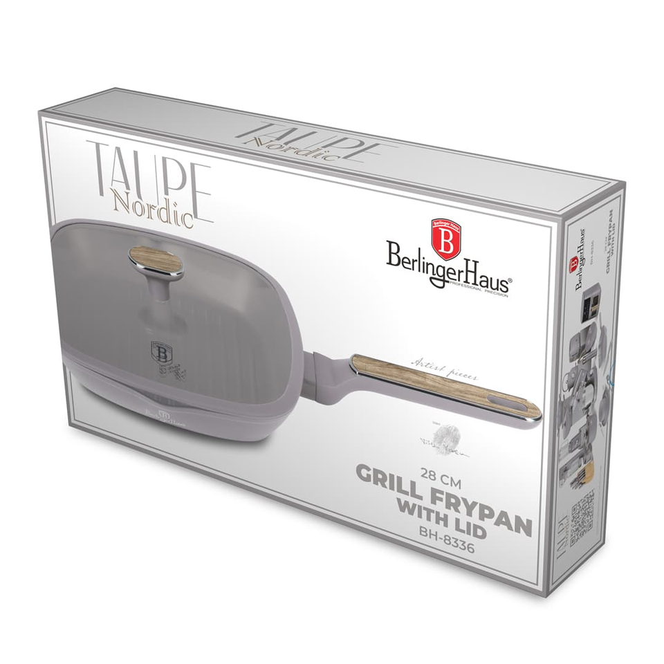 Grill Pan with Lid Berlinger Haus BH8336 |Taupe Nordic