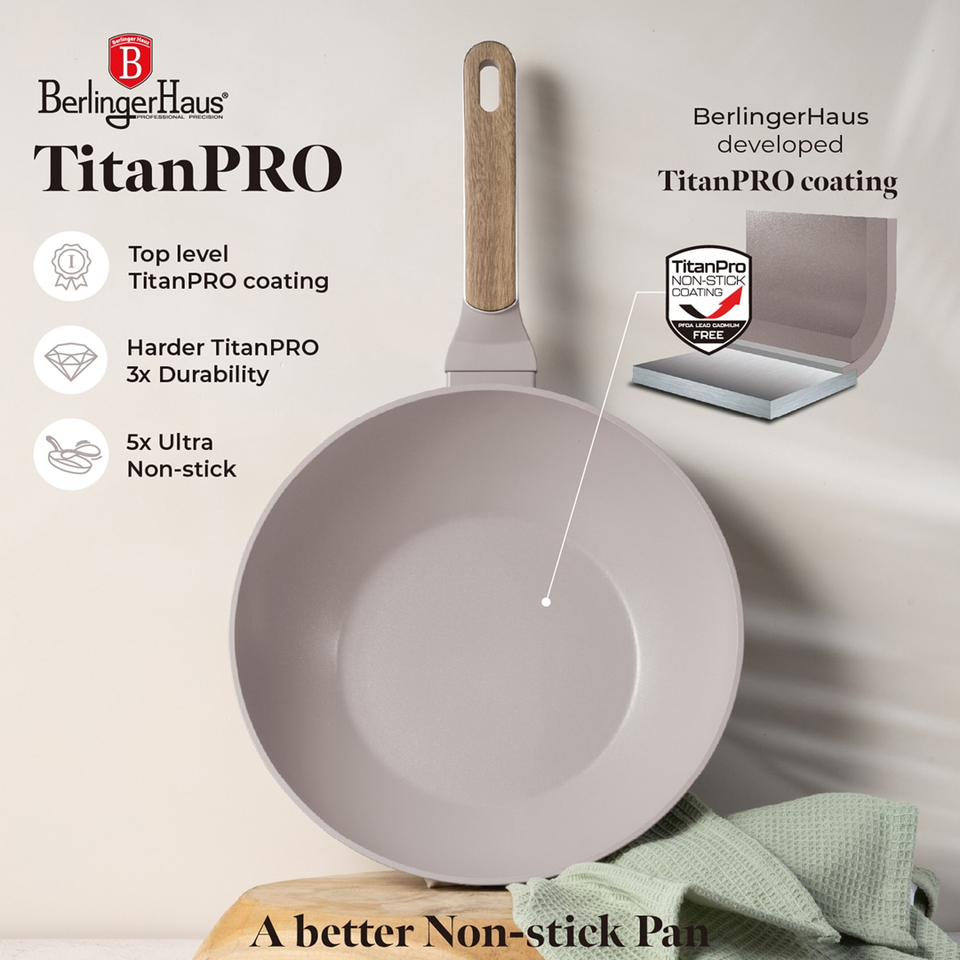 Berlinger Haus BH9334 – Wok 28 cm | Taupe Nordic Collection