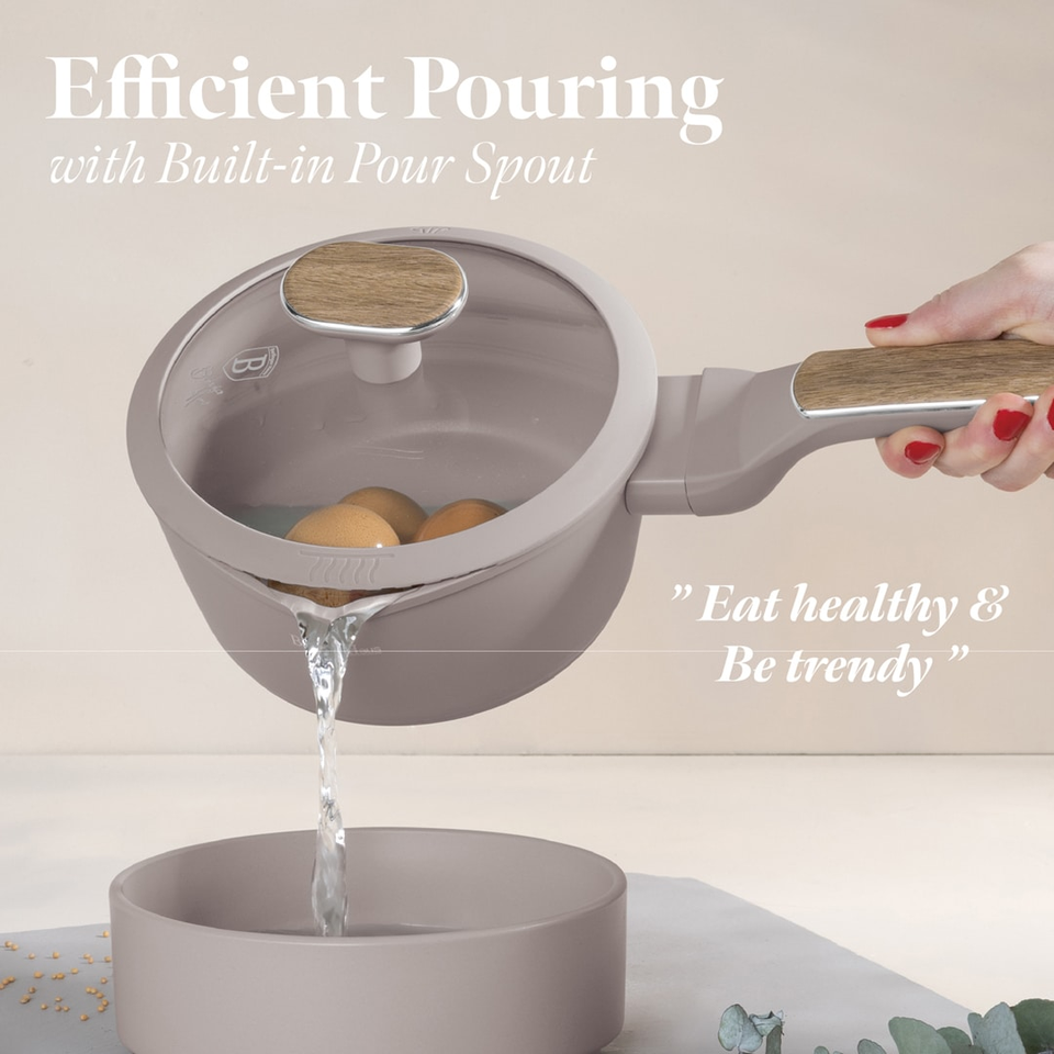 Berlinger Haus BH8331 Sauce Pan with Lid 16 cm |Taupe Nordic