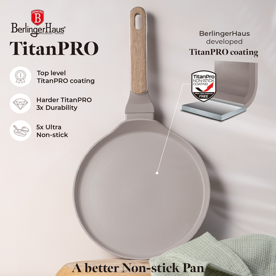 Berlinger Haus BH8329 – Pancake Pan 25 cm | Taupe Nordic Collection