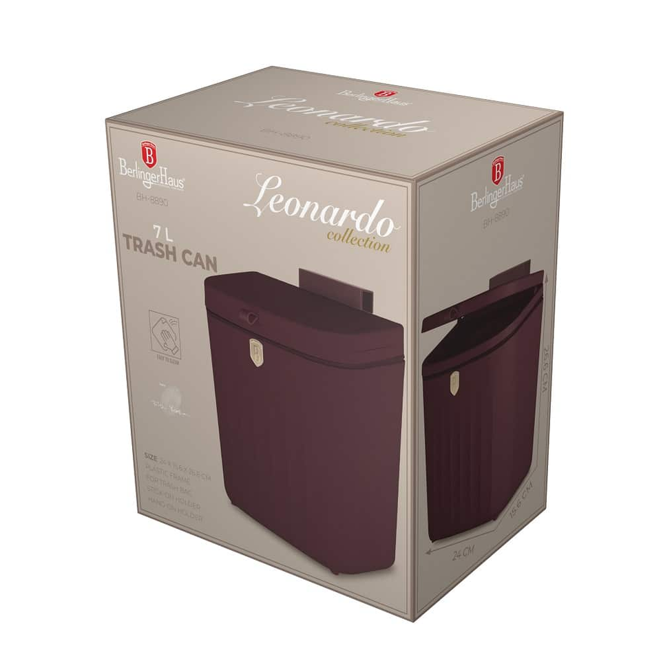 Berlinger Haus BH8890 – Hanging Bin 7 L | Bordeaux