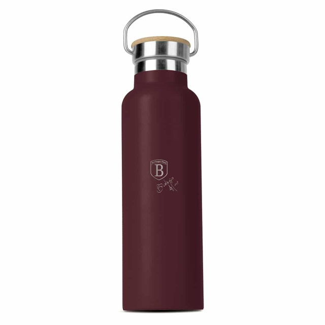 Berlinger Haus BH8759 – Flask with Bamboo Lid 0.6 L | Matt Bordeaux