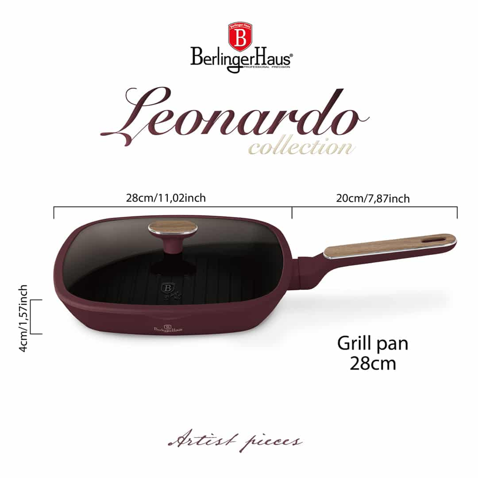 Grill Pan Berlinger Haus BH8298 Leonardo Nordic