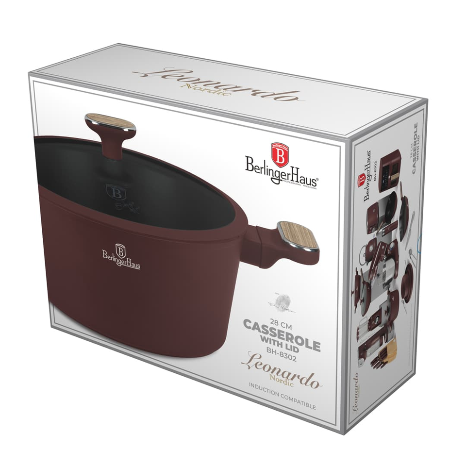 Casserole with Lid Berlinger Haus BH8302 Leonardo Nordic