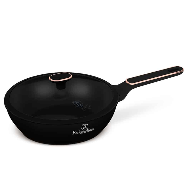 Berlinger Haus BH8352 Black Rose Deep Frypan with Lid 24 cm