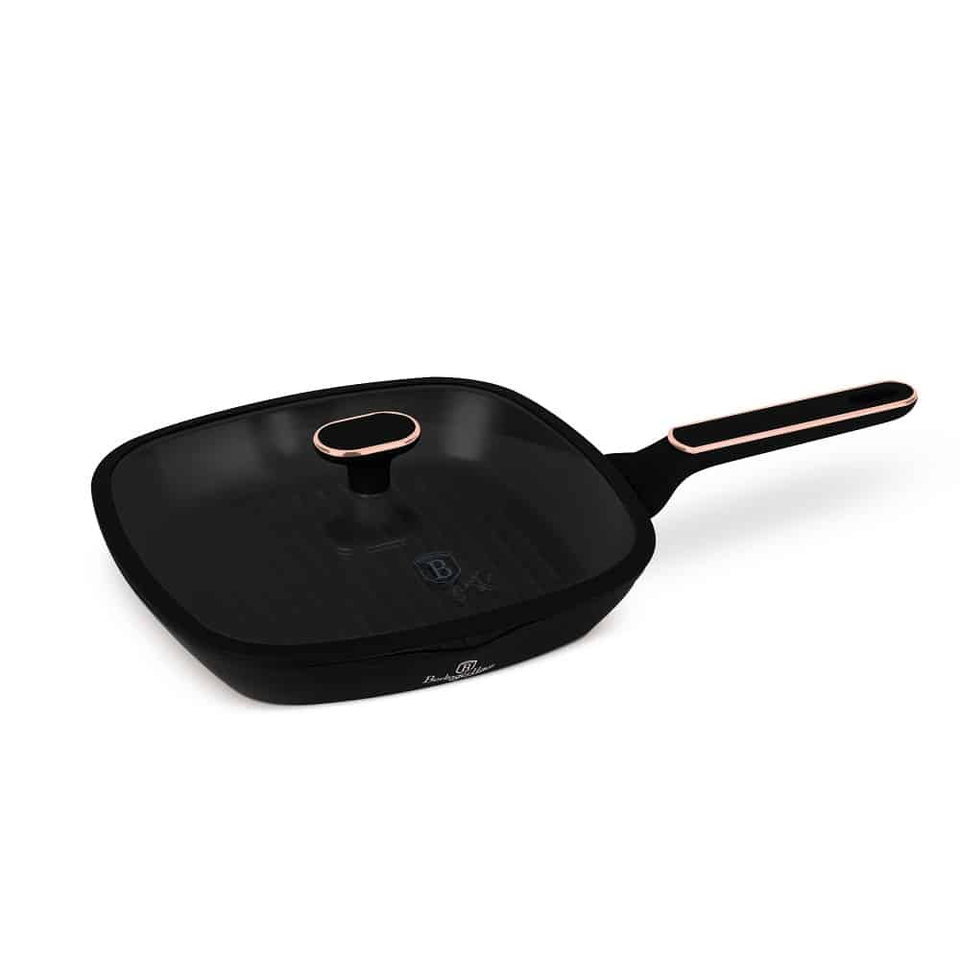 Grill Pan with Lid Berlinger Haus BH8355 Black Rose