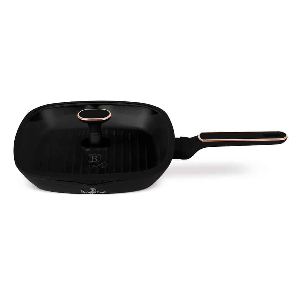 Grill Pan with Lid Berlinger Haus BH8355 Black Rose