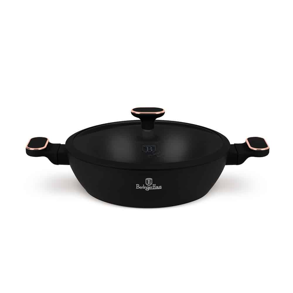 Shallow Pot Berlinger Haus BH8356 Black Rose-28 cm (3.8 L)