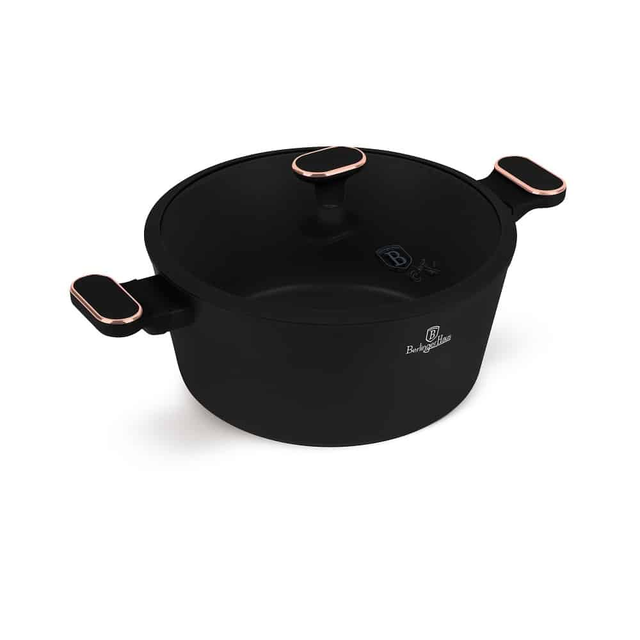 Casserole with Lid Berlinger Haus BH8357 Black Rose 20 cm