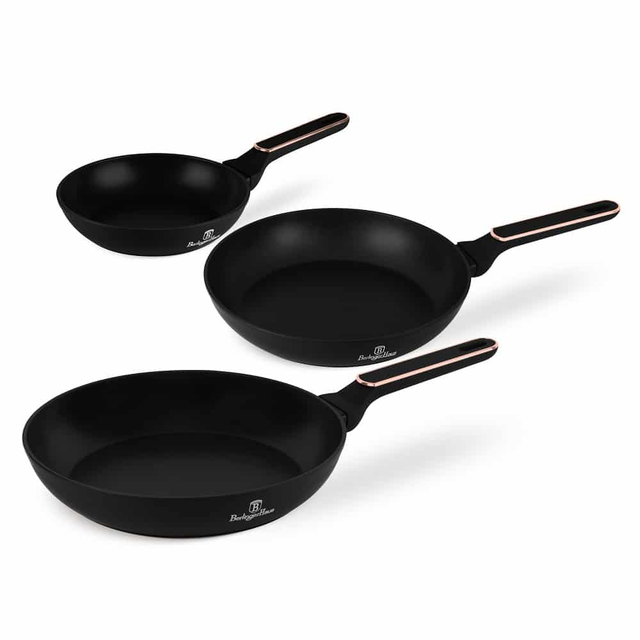 3 pcs Frypan Set Berlinger Haus BH8360 – Black Rose