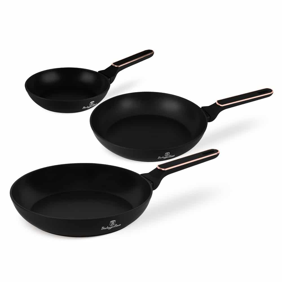 3 pcs Frypan Set Berlinger Haus BH8360 – Black Rose