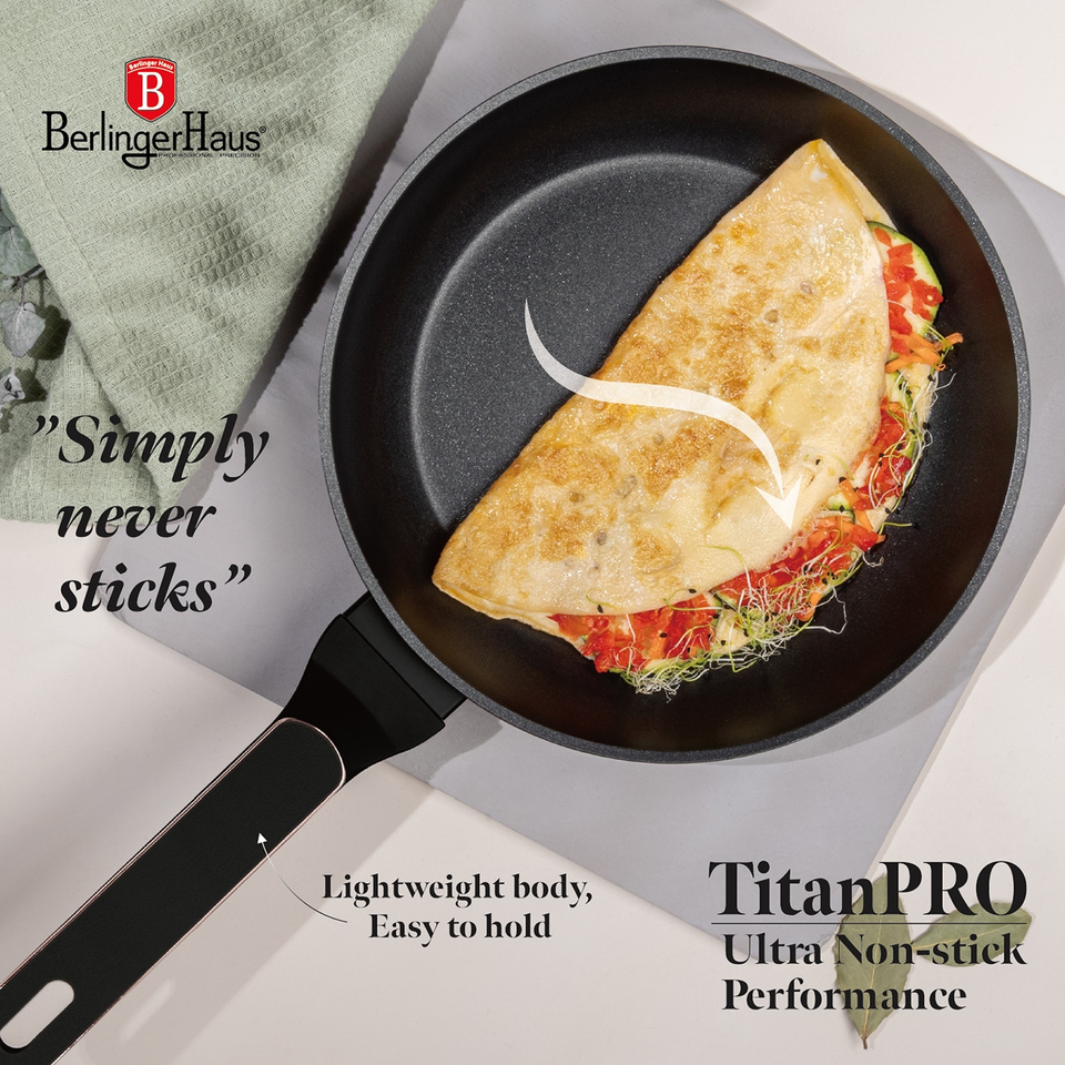 3 pcs Frypan Set Berlinger Haus BH8360 – Black Rose