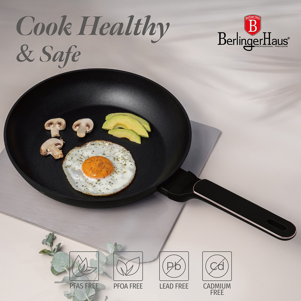 3 pcs Frypan Set Berlinger Haus BH8360 – Black Rose