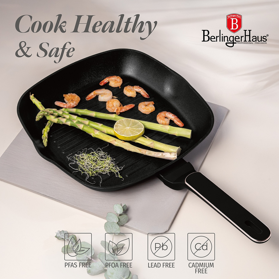 3 pcs Frypan Set Berlinger Haus BH8361 – Black Rose