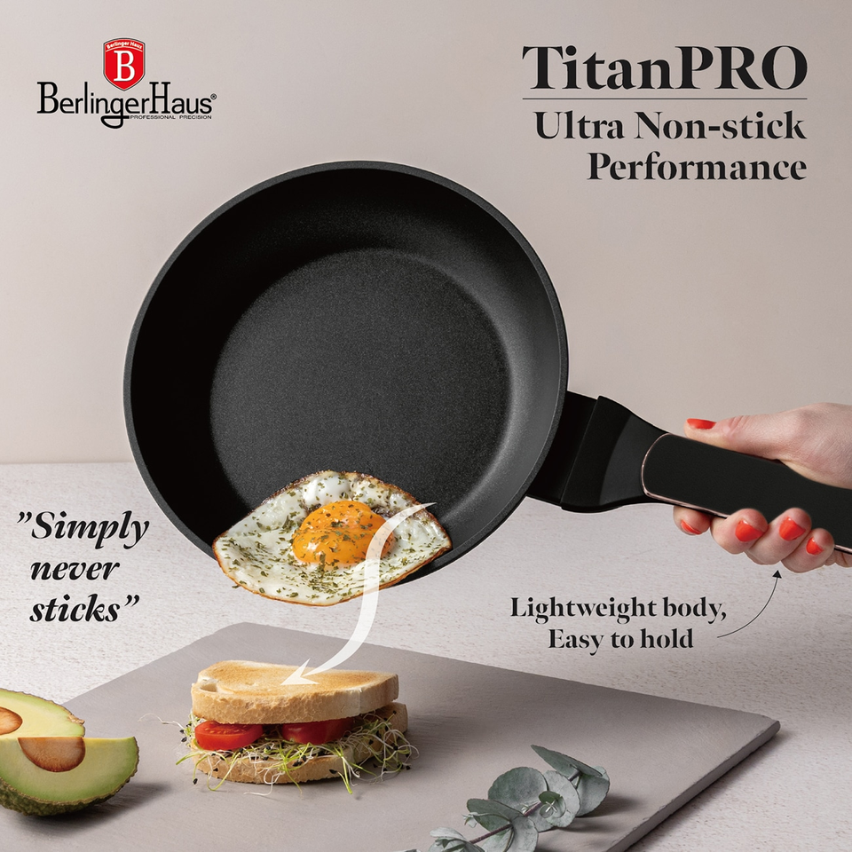3 pcs Frypan Set Berlinger Haus BH8361 – Black Rose