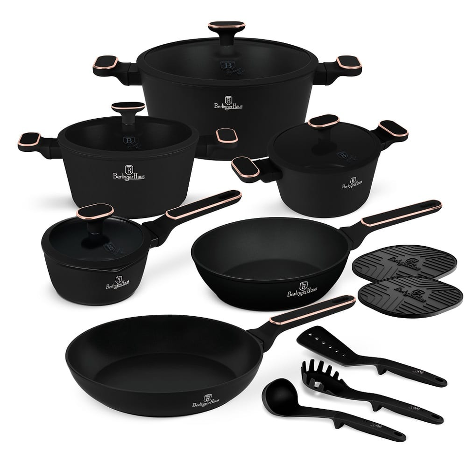 15 pcs Cookware Set Berlinger Haus BH8363 – Black Rose