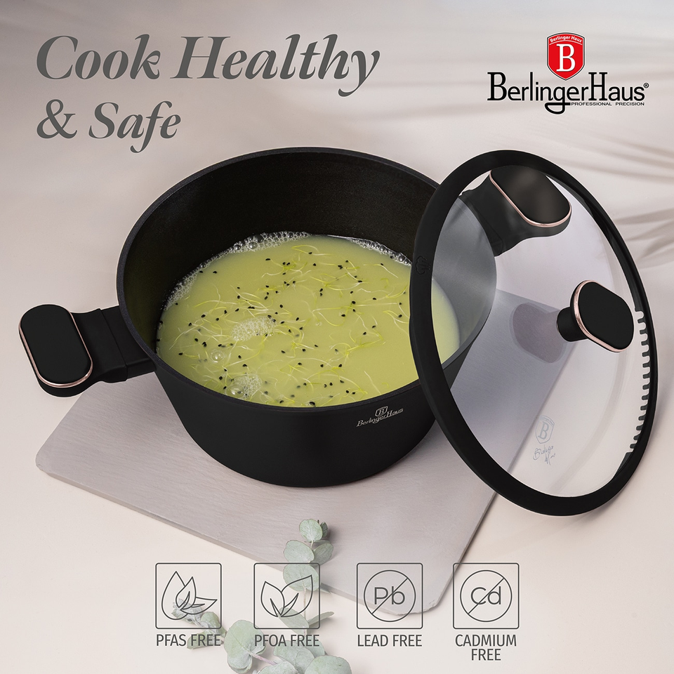 15 pcs Cookware Set Berlinger Haus BH8363 – Black Rose