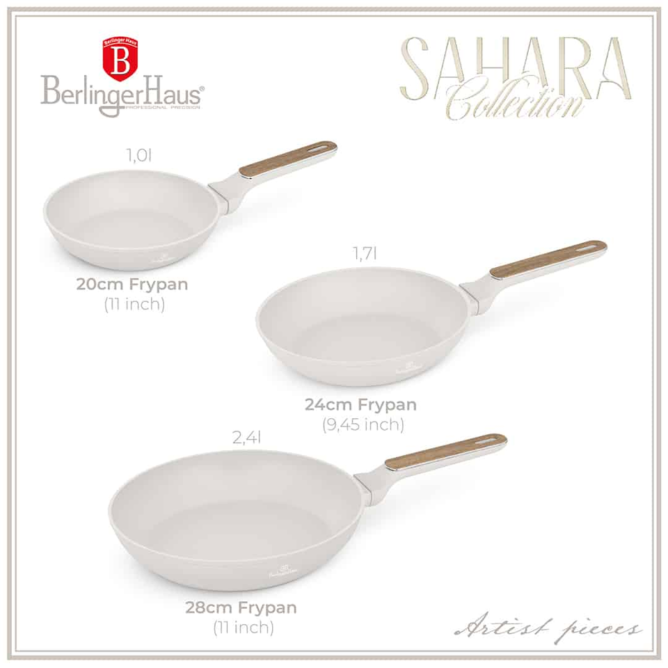 3 pcs Frypan Set Berlinger Haus BH8322 – Sahara Nordic