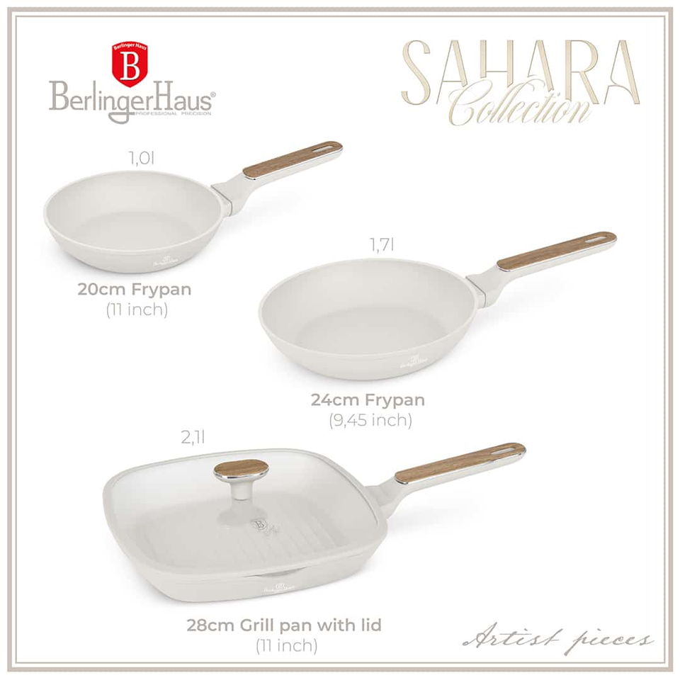 4 pcs Frypan Set Berlinger Haus BH8323 – Sahara Nordic