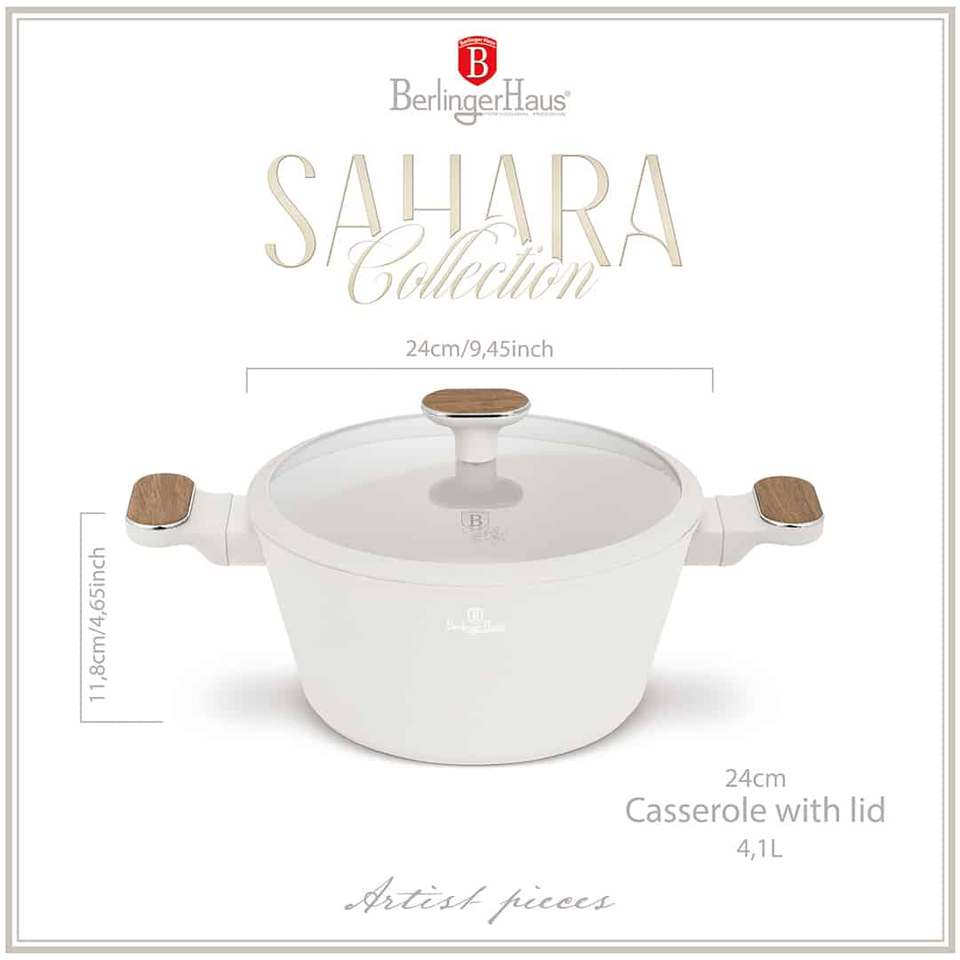 Casserole with Lid Berlinger Haus BH8320 Sahara Nordic 24 cm
