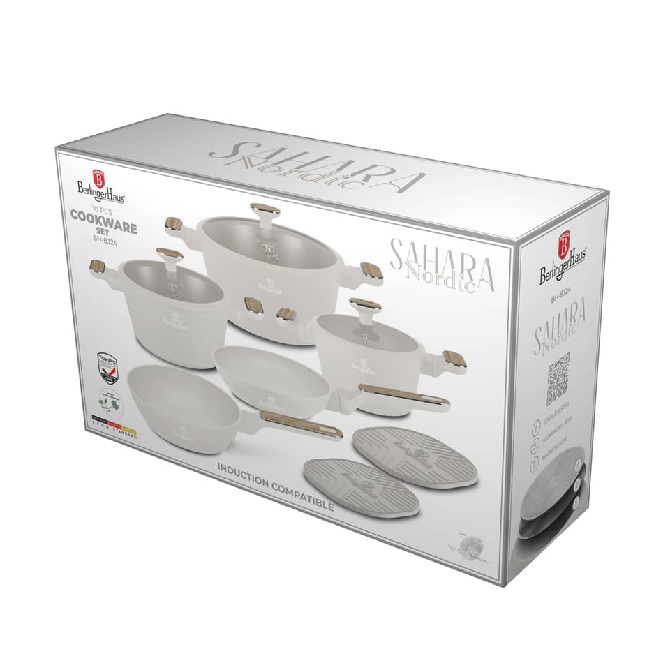 10 pcs Cookware Set Berlinger Haus BH8324 Sahara Nordic